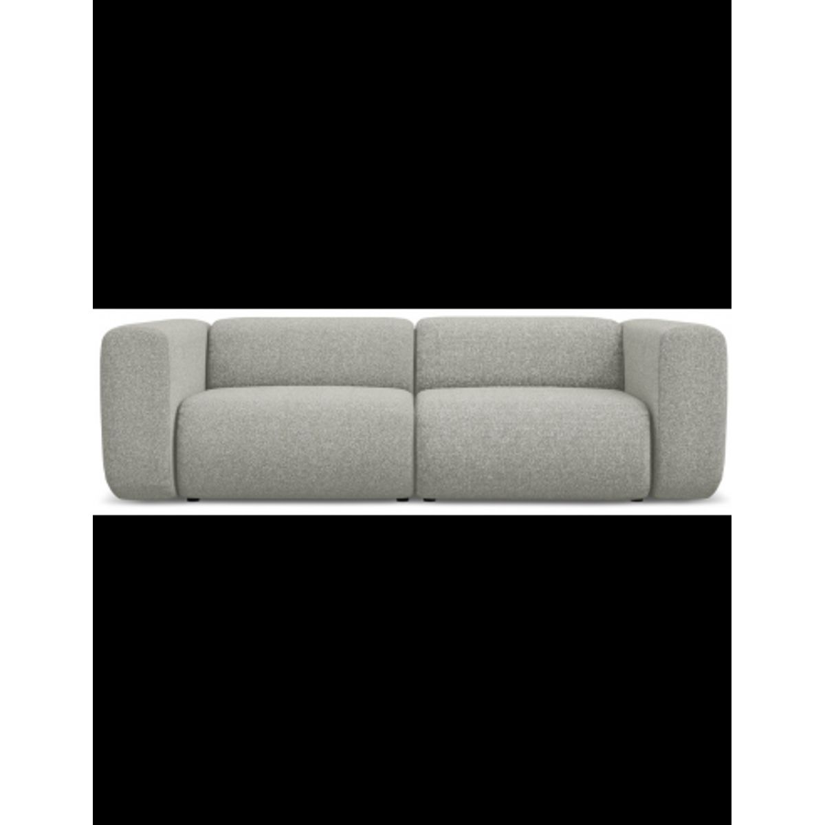 Ekahi 3-personers modulsofa i polyester B228 cm - Meleret lysegrå