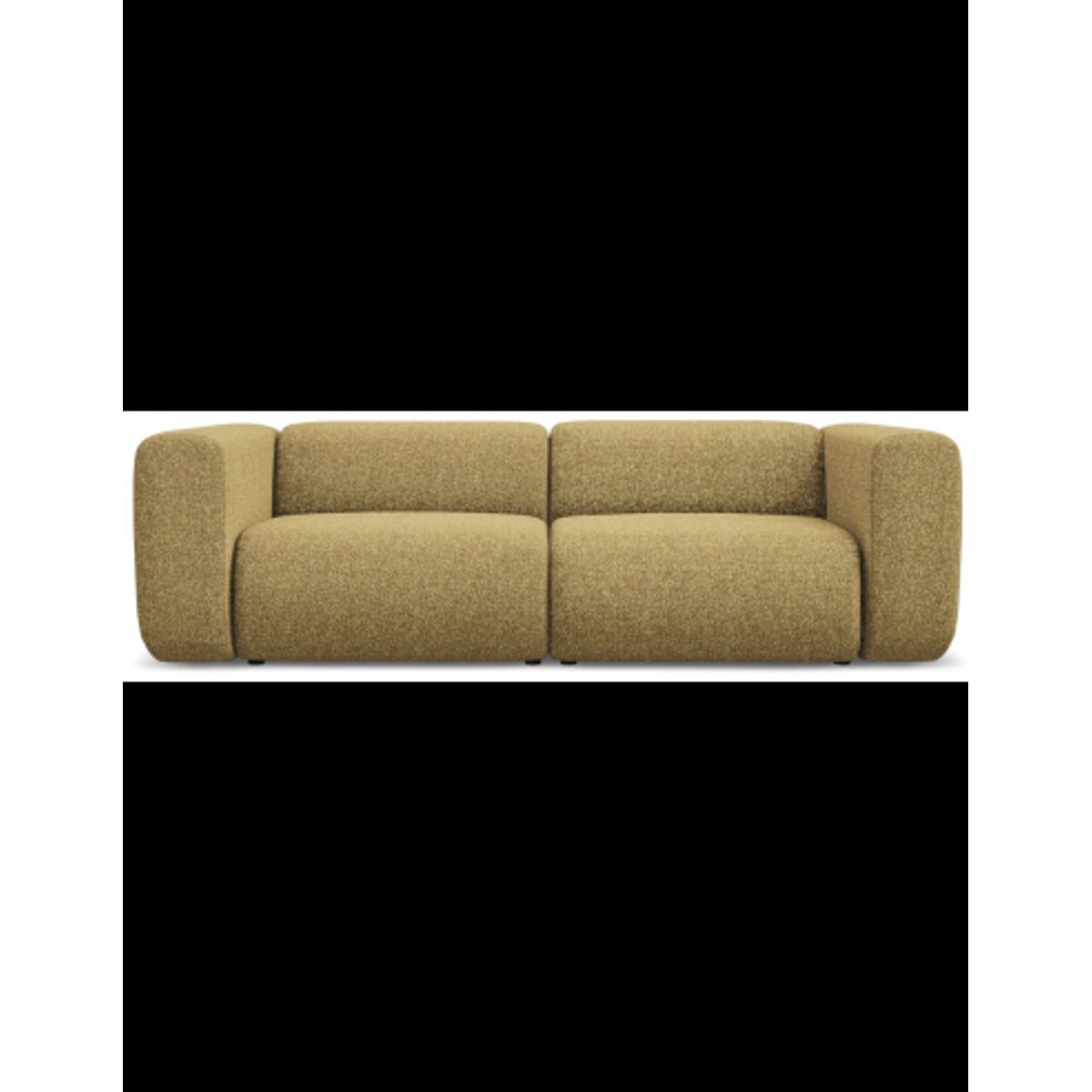 Ekahi 3-personers modulsofa i polyester B228 cm - Meleret sennepsgul