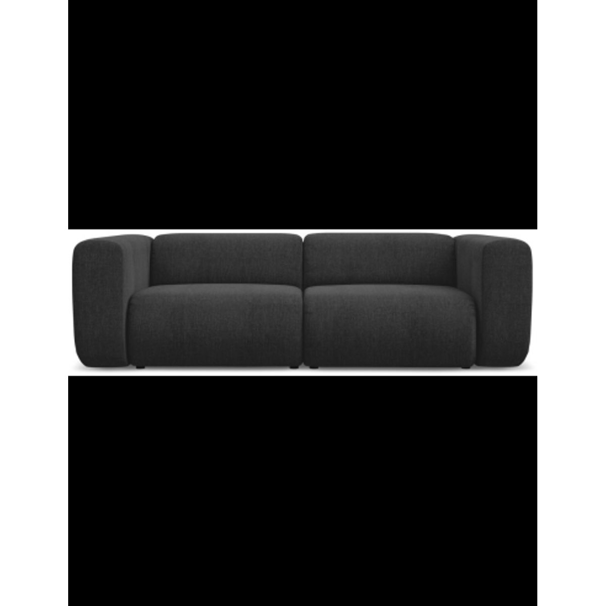 Ekahi 3-personers modulsofa i chenille B228 cm - Antracit