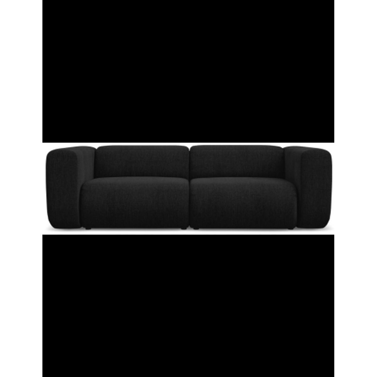 Ekahi 3-personers modulsofa i chenille B228 cm - Sort