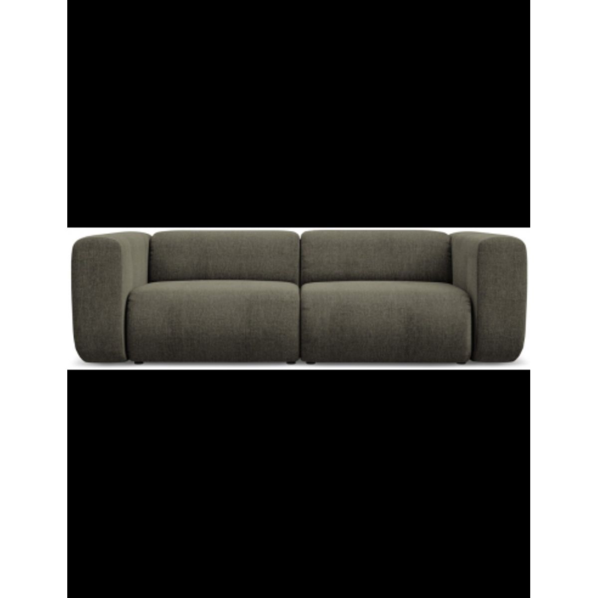 Ekahi 3-personers modulsofa i chenille B228 cm - Khaki