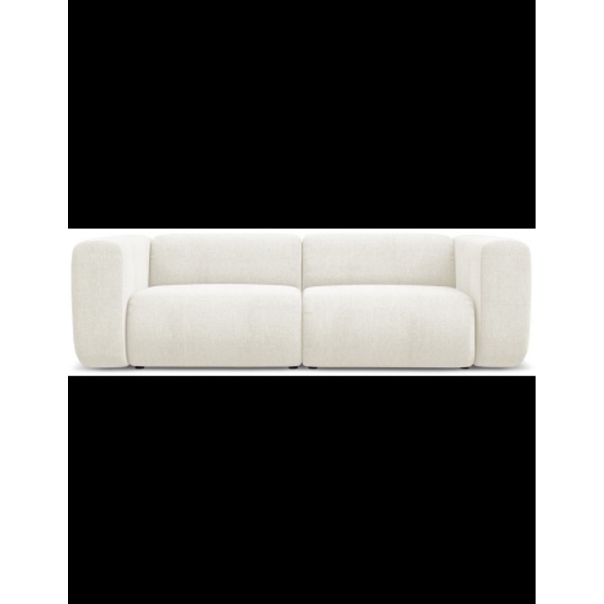 Ekahi 3-personers modulsofa i chenille B228 cm - Hvid