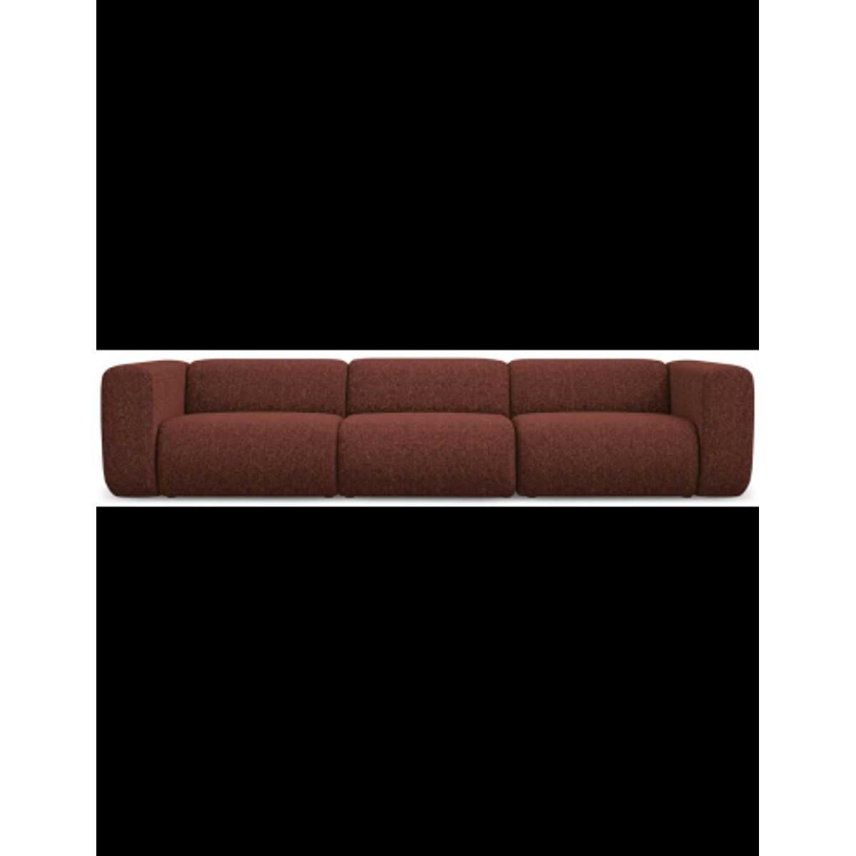 Ekahi 4-personers modulsofa i polyester B319 cm - Meleret bordeaux