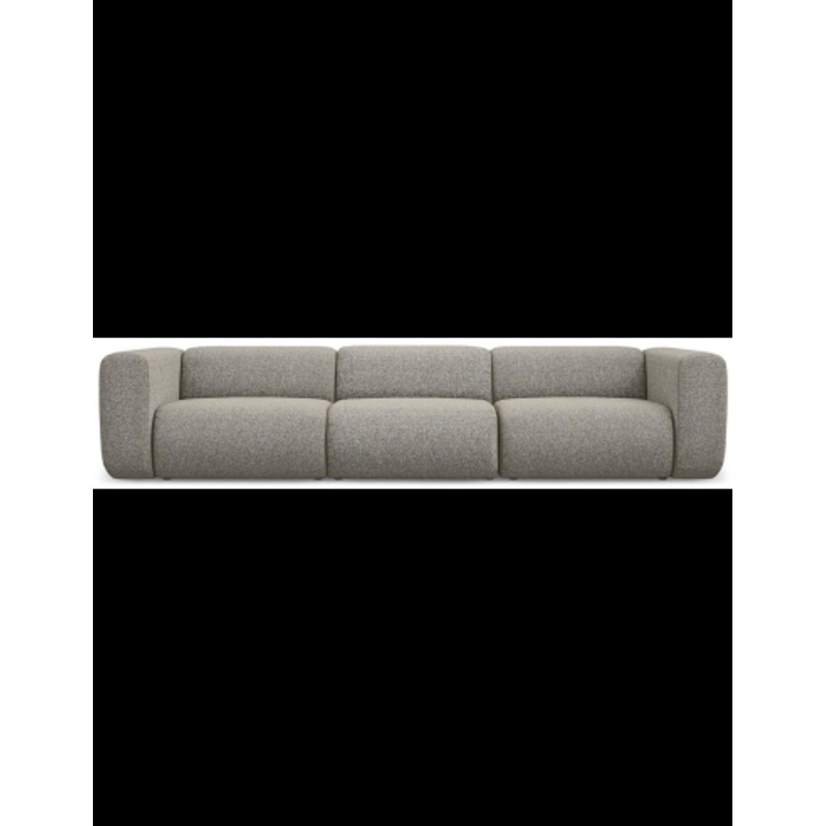 Ekahi 4-personers modulsofa i polyester B319 cm - Meleret mørk beige