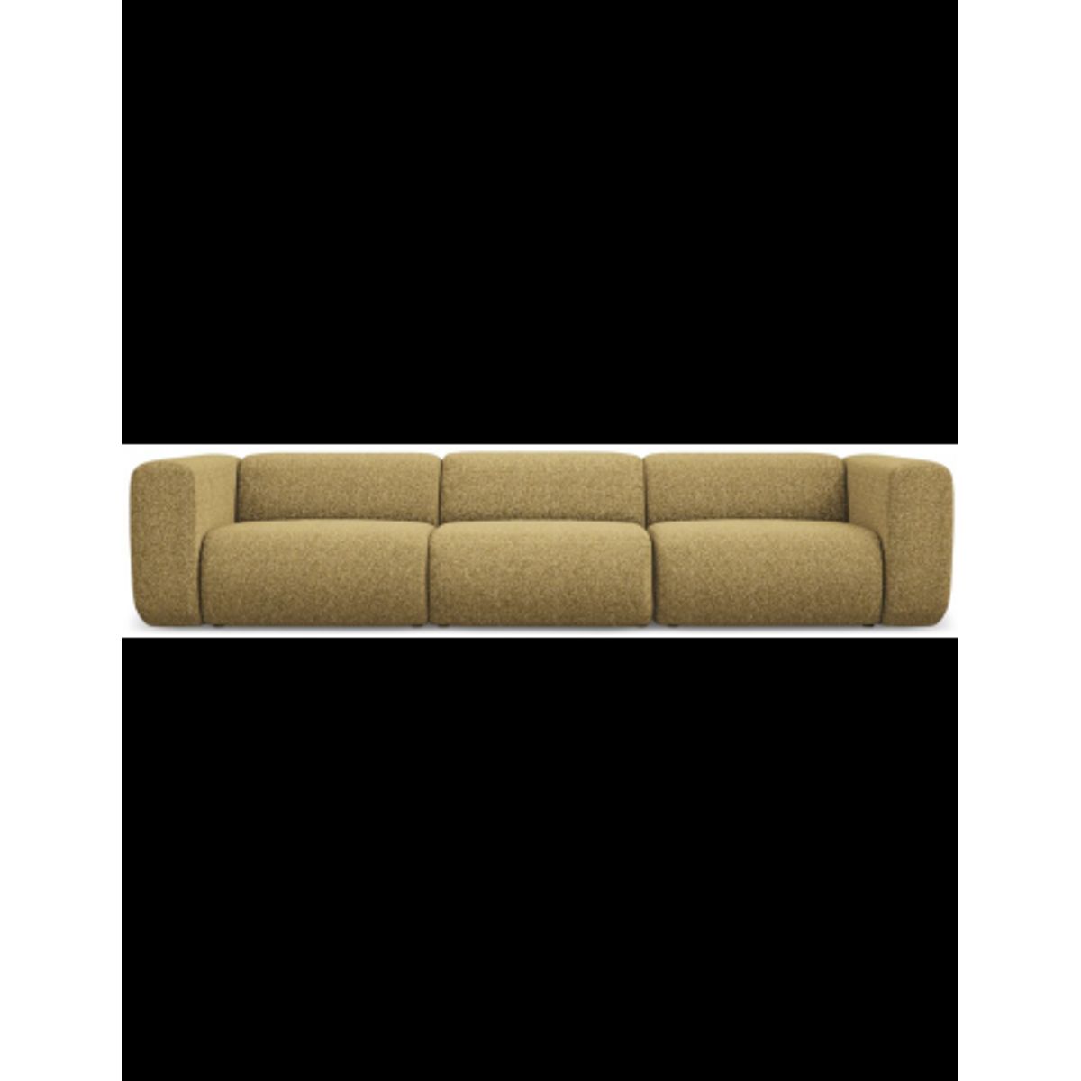 Ekahi 4-personers modulsofa i polyester B319 cm - Meleret sennepsgul