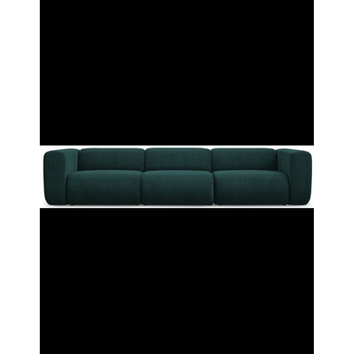 Ekahi 4-personers modulsofa i chenille B319 cm - Flaskegrøn