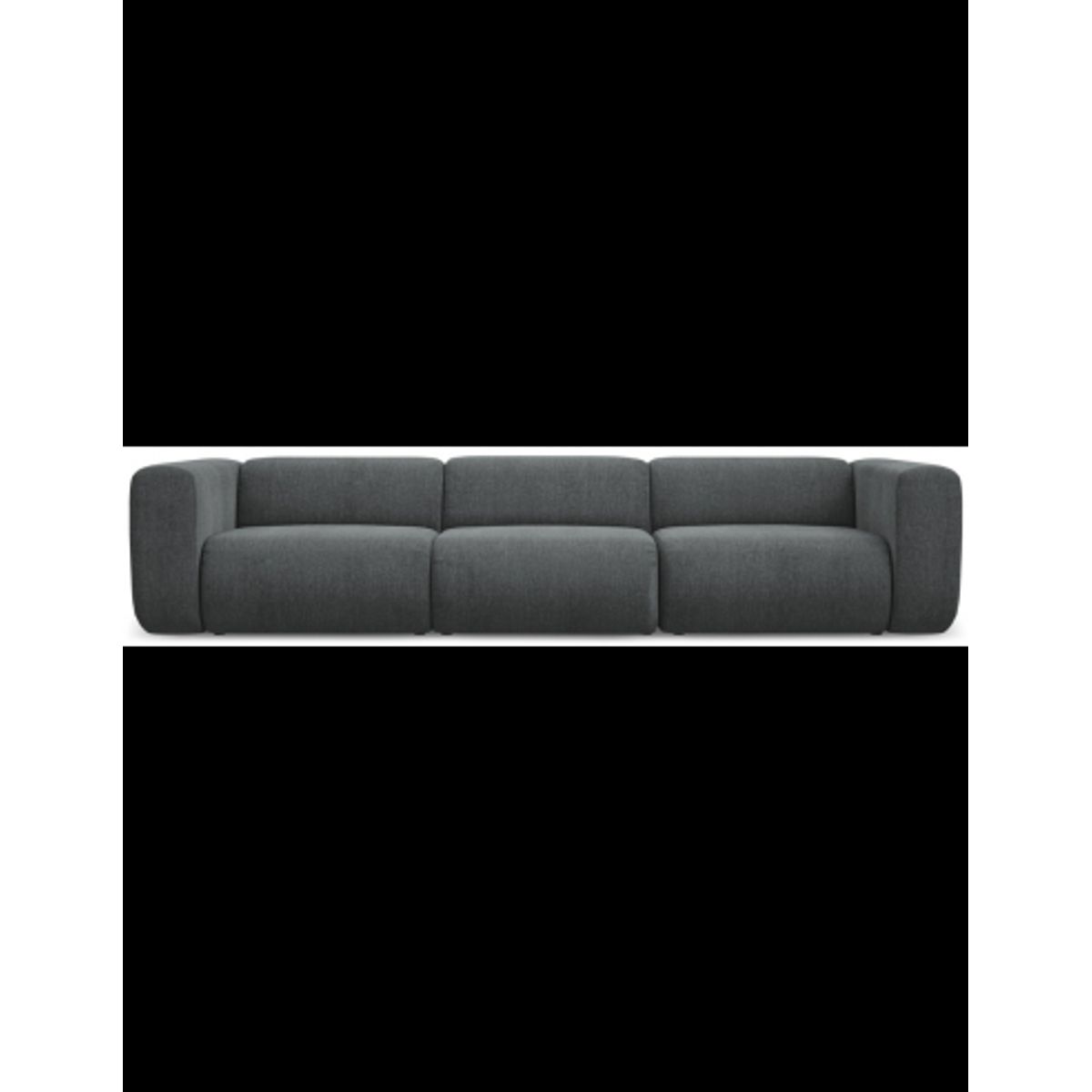 Ekahi 4-personers modulsofa i chenille B319 cm - Grafitgrå