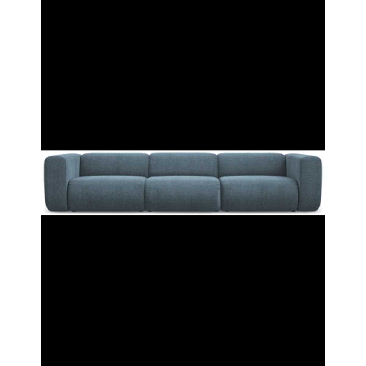 Ekahi 4-personers modulsofa i chenille B319 cm - Jeansblå