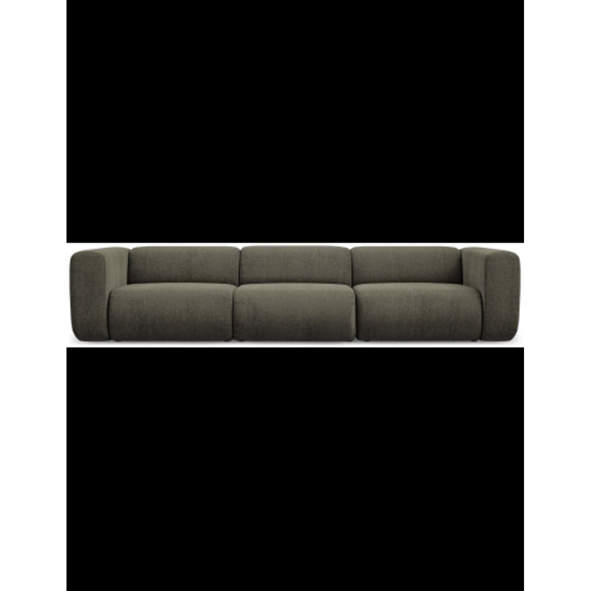 Ekahi 4-personers modulsofa i chenille B319 cm - Khaki