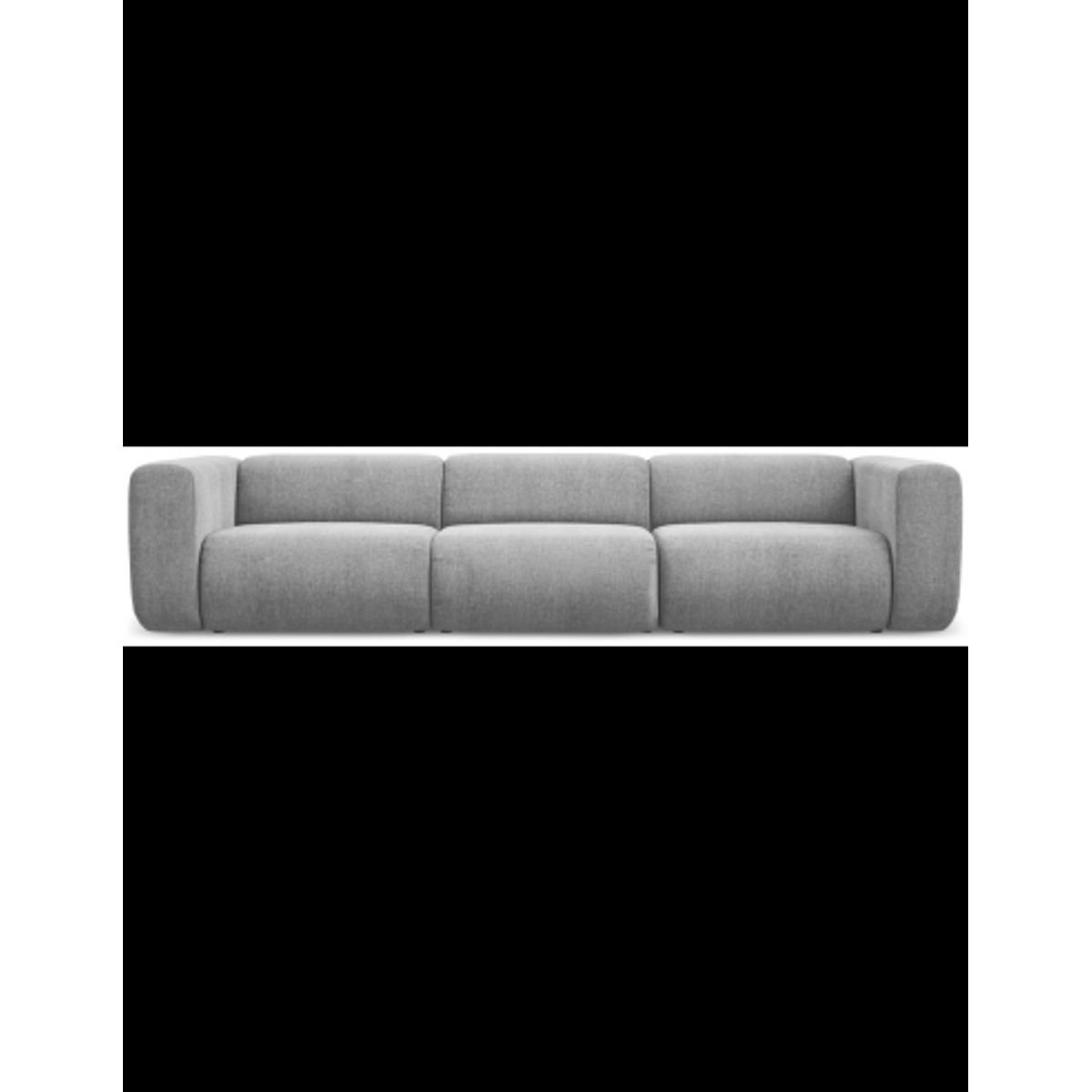 Ekahi 4-personers modulsofa i chenille B319 cm - Lysegrå