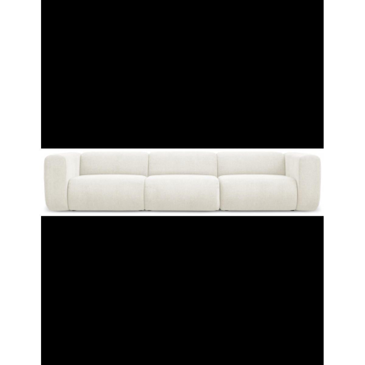 Ekahi 4-personers modulsofa i chenille B319 cm - Hvid