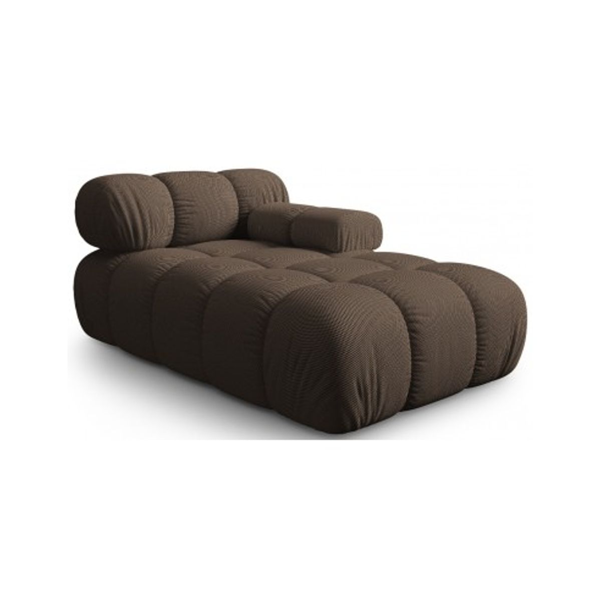 Bellis højrevendt daybed i 3D polyester B155 cm - Brun