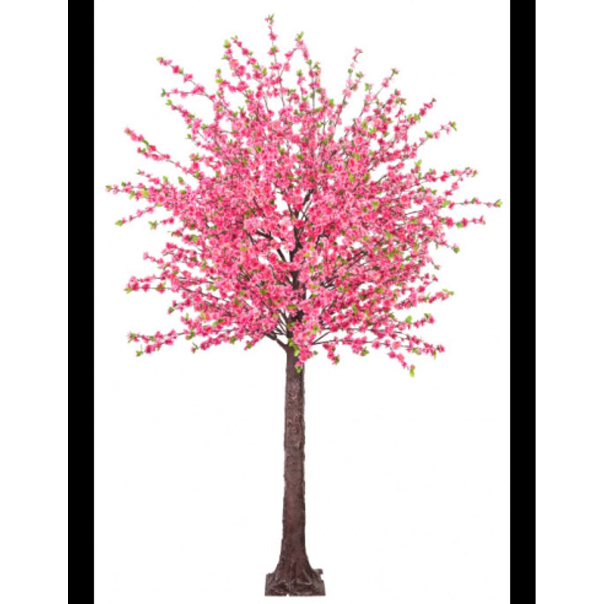 Stort kunstigt blomstertræ H280 cm - Grøn/Fuchsia