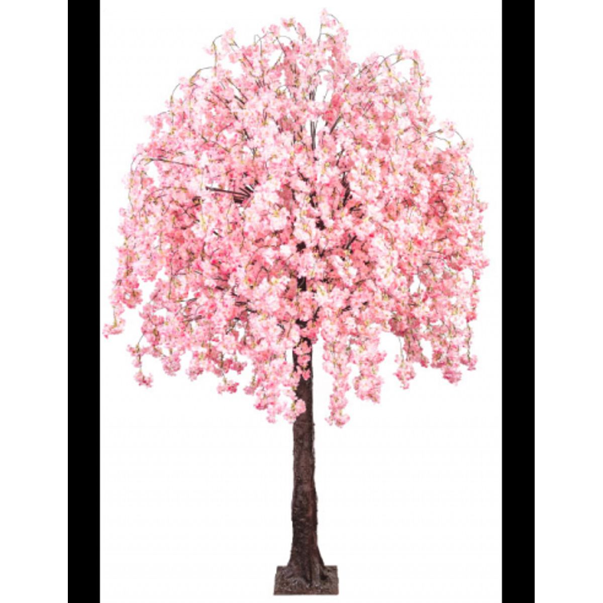 Stort kunstigt blomstertræ H280 cm - Lys pink