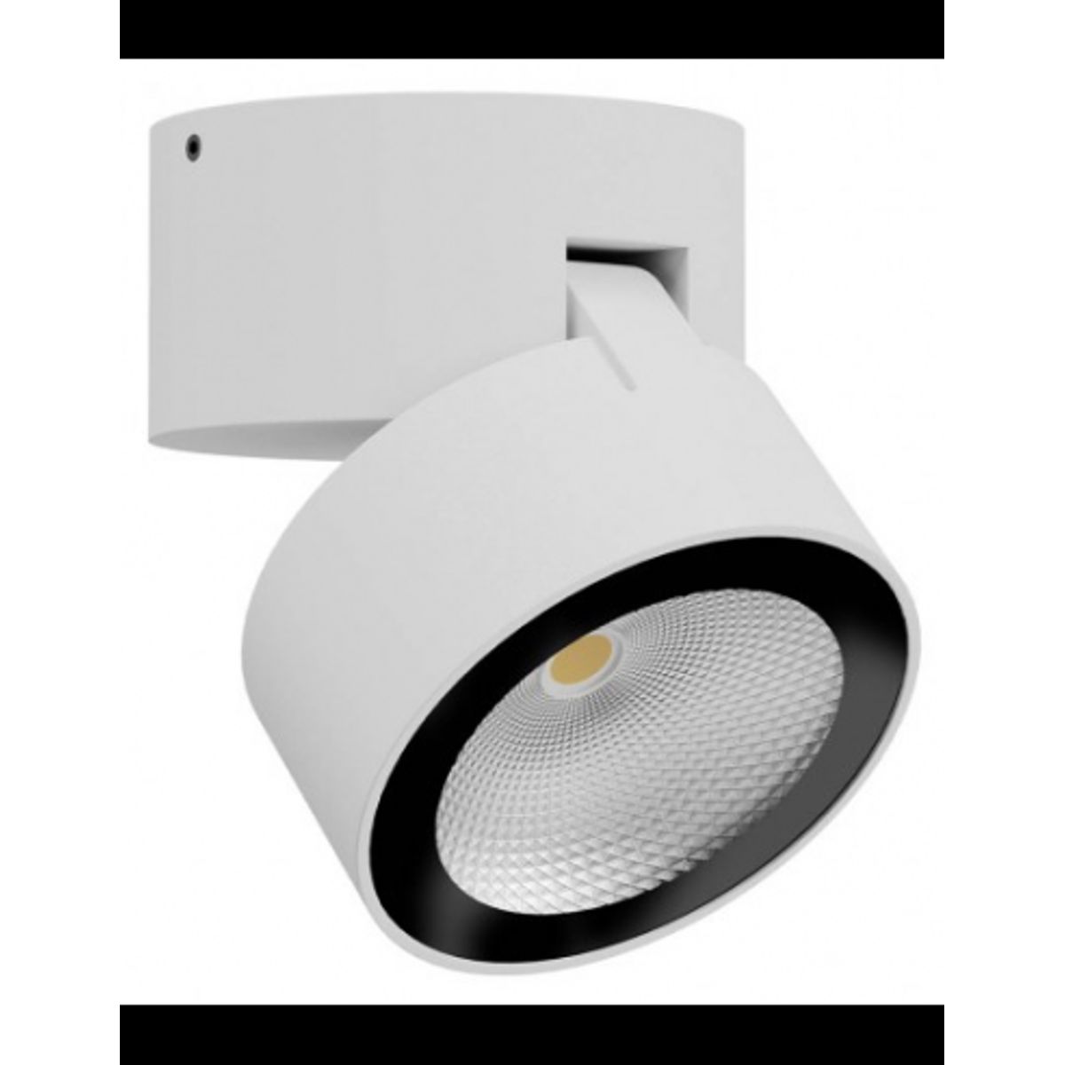 SHAFT Udendørs påbygningsspot med kip i aluminium og glas Ø9 cm 1 x 12W COB LED - Mat hvid