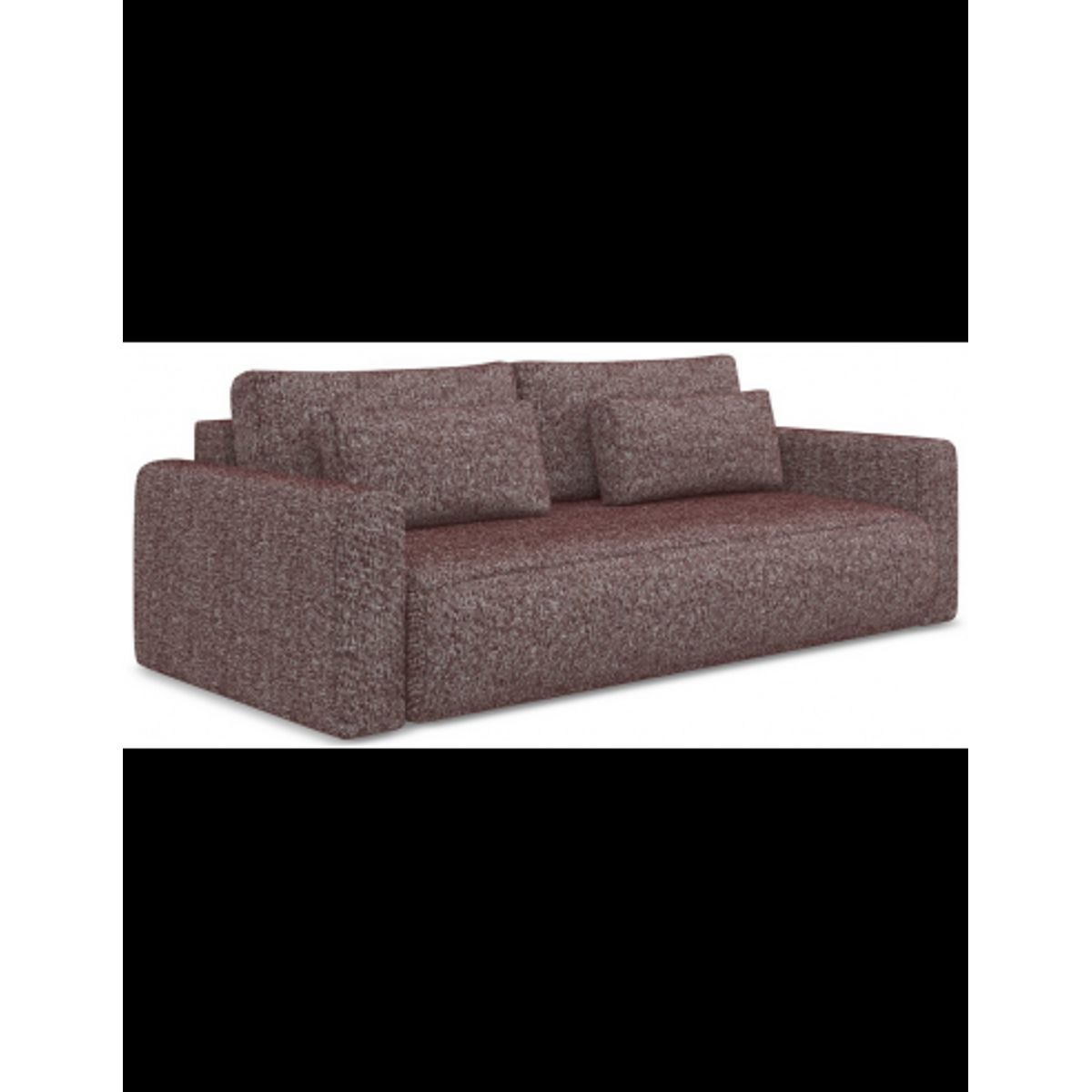 Kapua sovesofa i polyester B238 cm - Meleret bordeaux