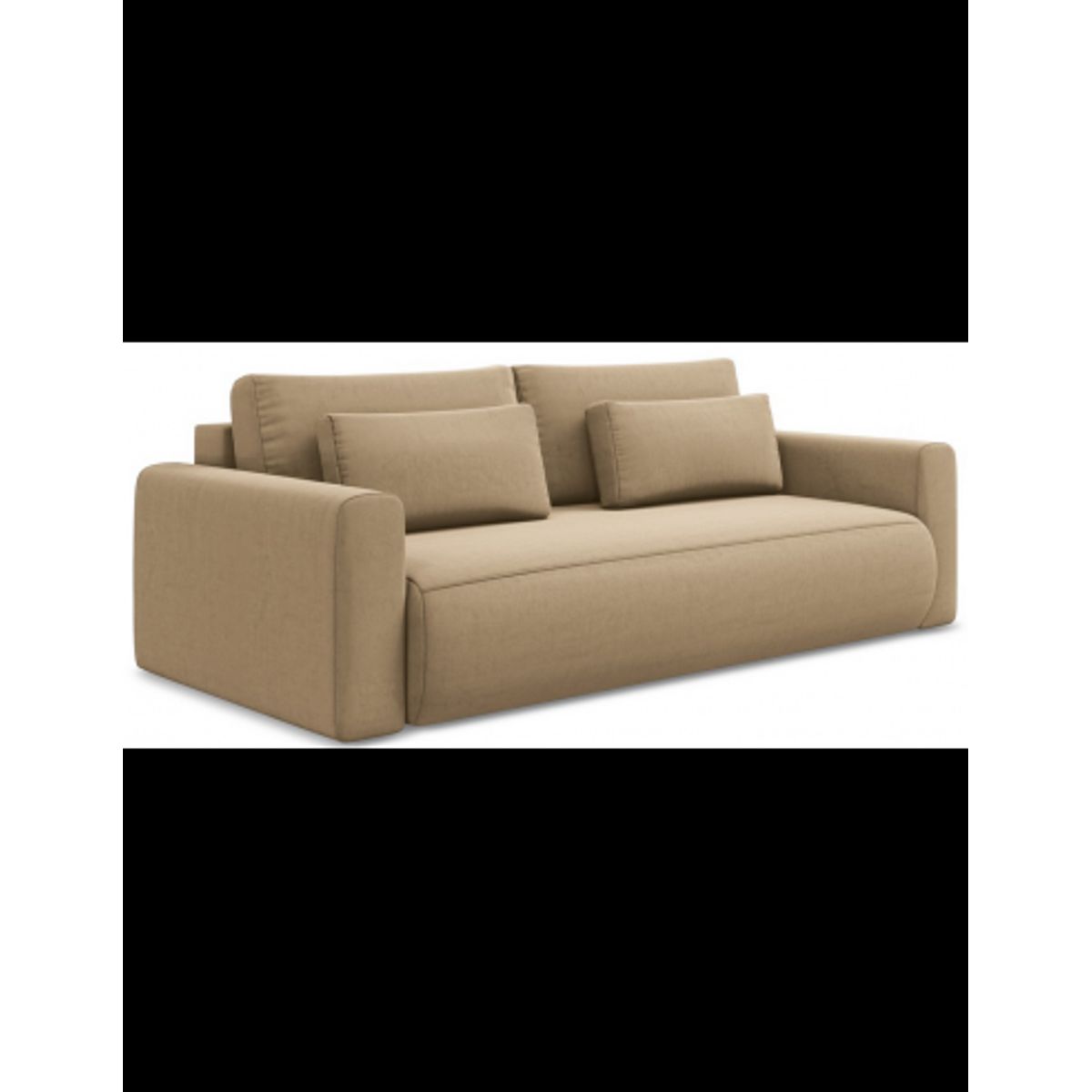 Kapua sovesofa i velour B238 cm - Beige