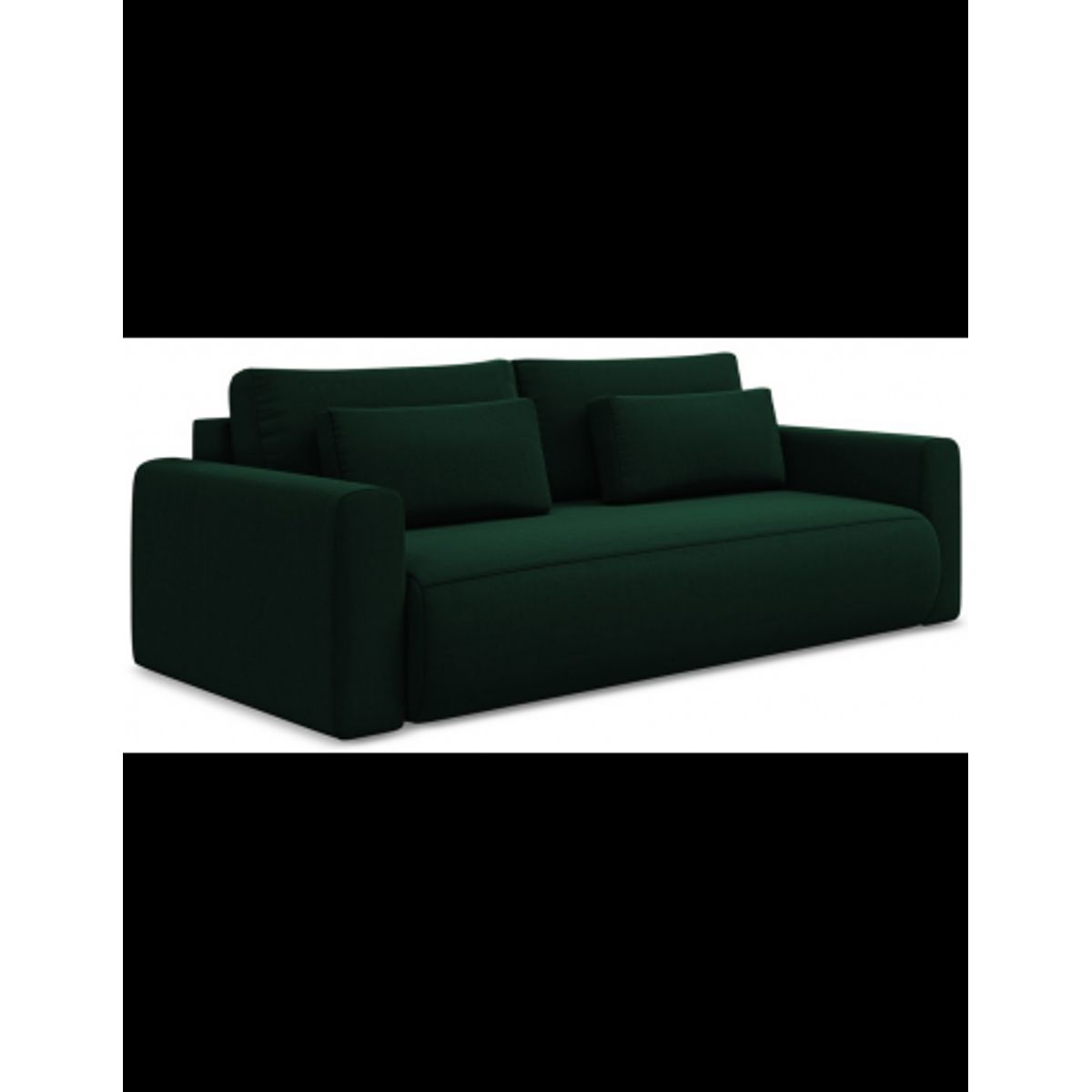 Kapua sovesofa i velour B238 cm - Flaskegrøn