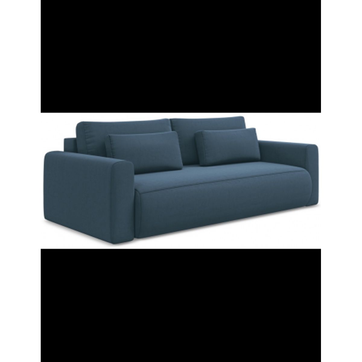 Kapua sovesofa i velour B238 cm - Jeansblå