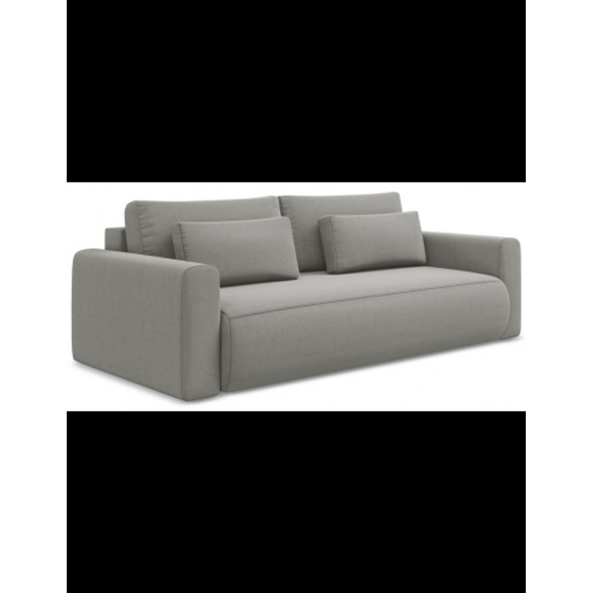 Kapua sovesofa i velour B238 cm - Lysegrå