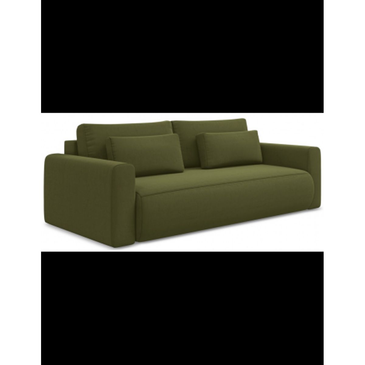 Kapua sovesofa i velour B238 cm - Oliven