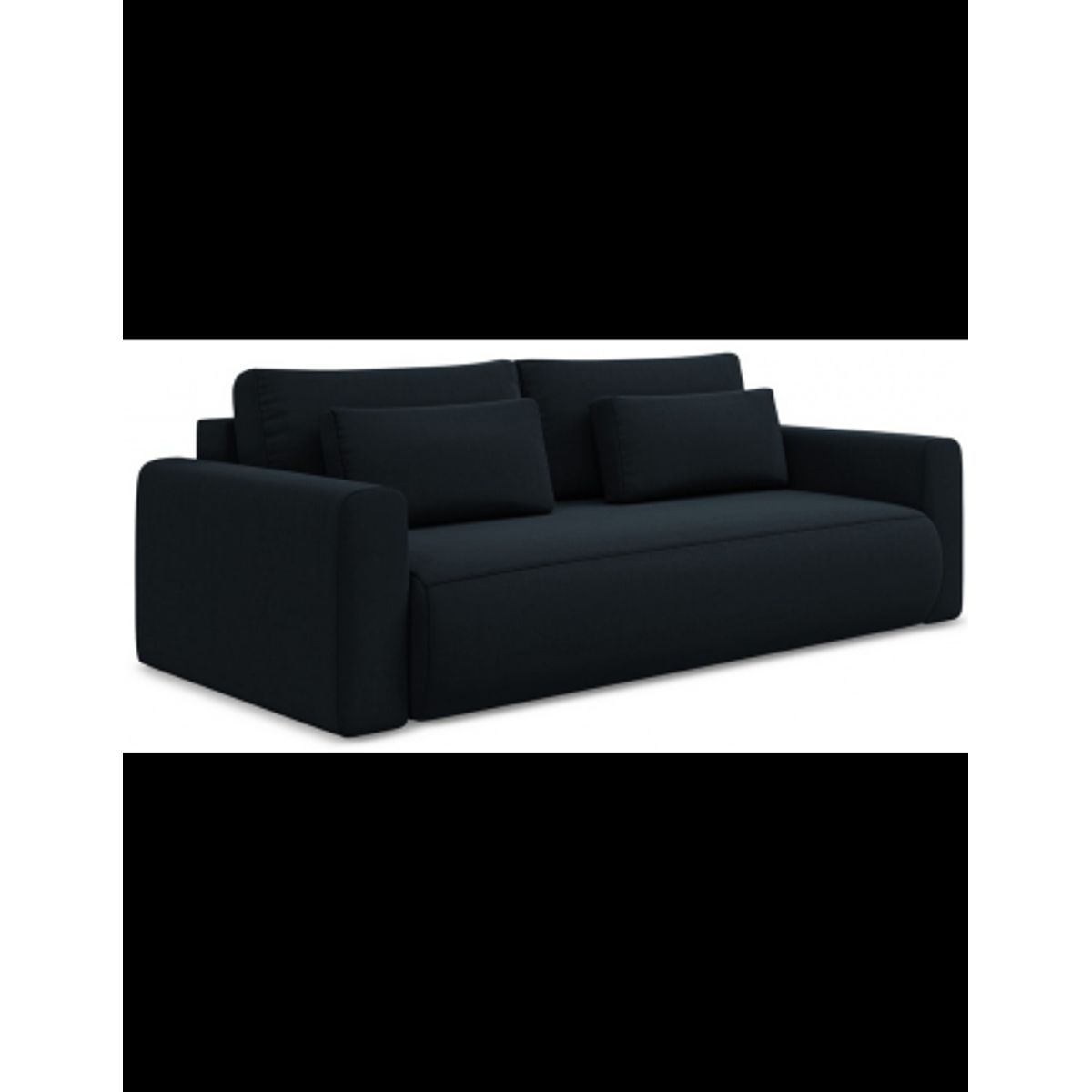 Kapua sovesofa i velour B238 cm - Mørkeblå