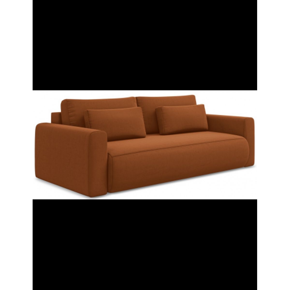 Kapua sovesofa i velour B238 cm - Terracotta