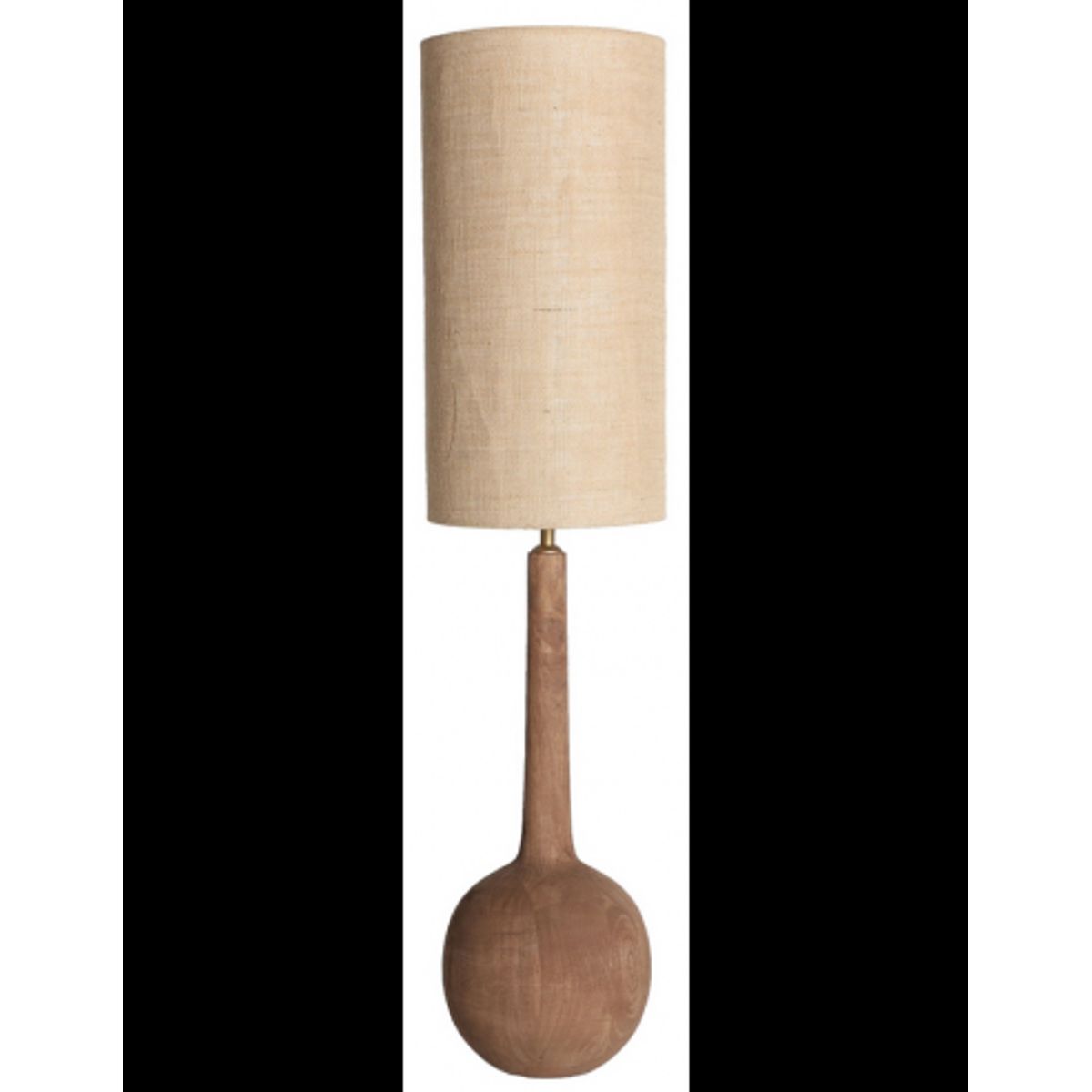 Bordlampe i mangotræ og jute H110 cm - Rustik brun/Natur