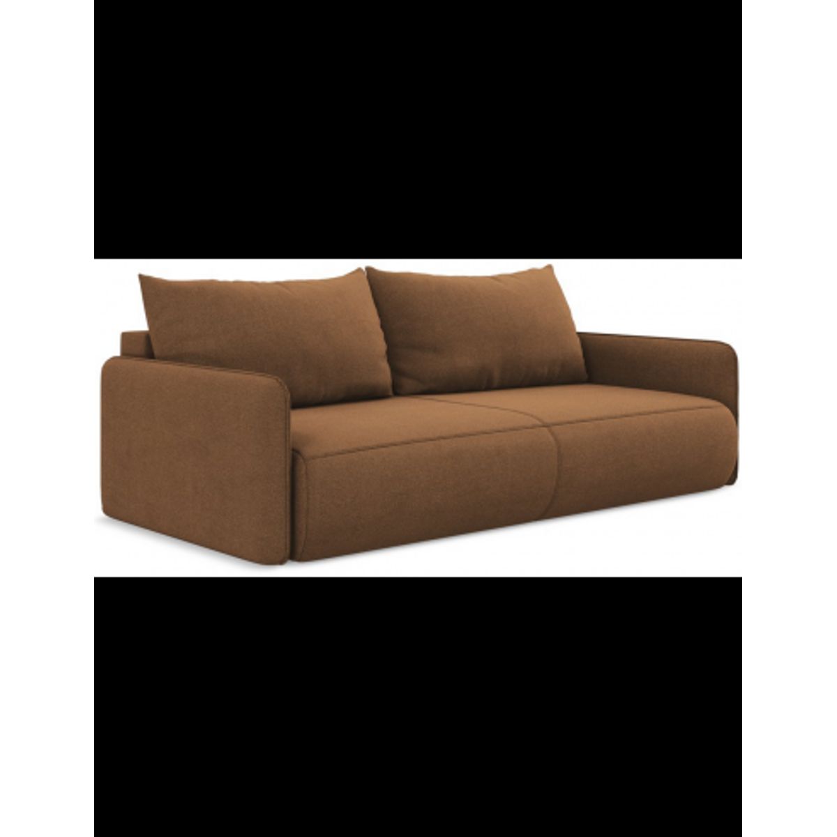 Nanea sovesofa i polyester B216 cm - Terracotta