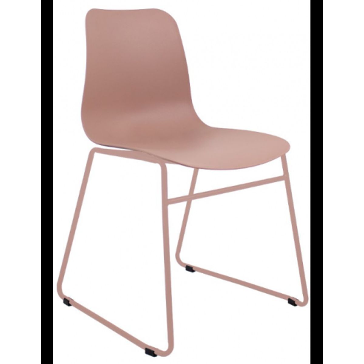 Kiki spisebordsstol i metal og kunststof H81 cm - Pink/Pink