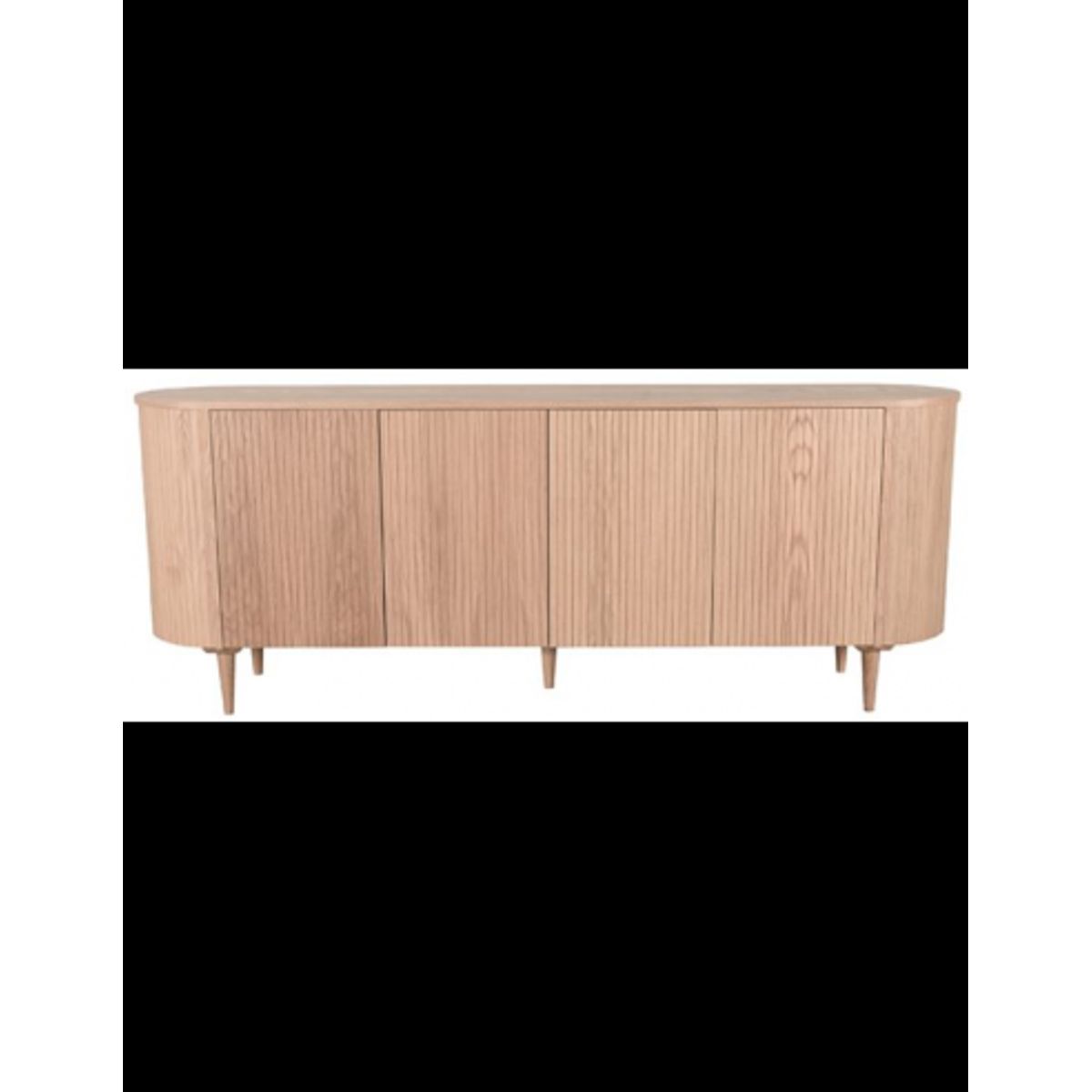 Olivia Sideboard i egetræ og egetræsfinér B220 cm - Lys eg