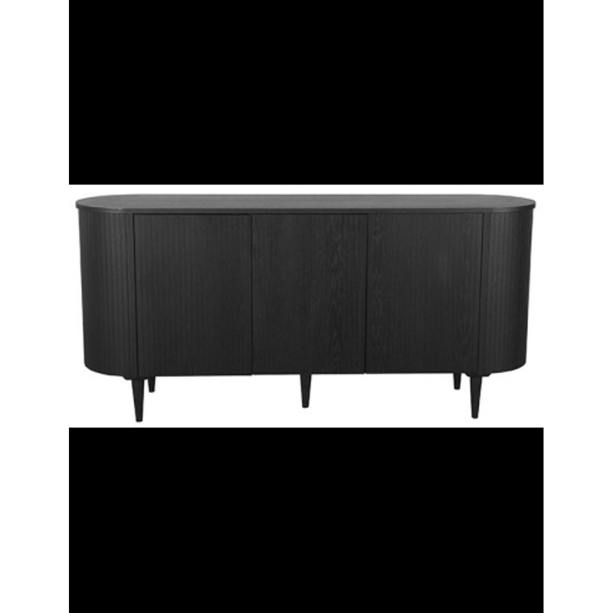 Olivia Sideboard i egetræ og egetræsfinér B180 cm - Sort