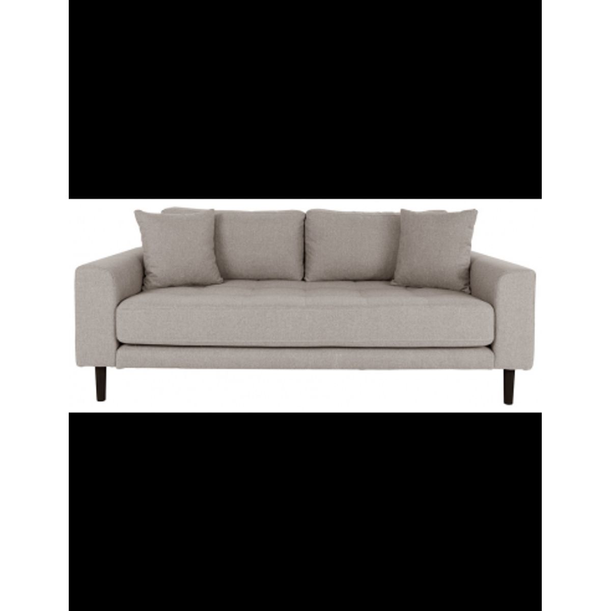 LIDE 2-personers sofa i polyester 180 x 93 cm - Sort/Stengrå