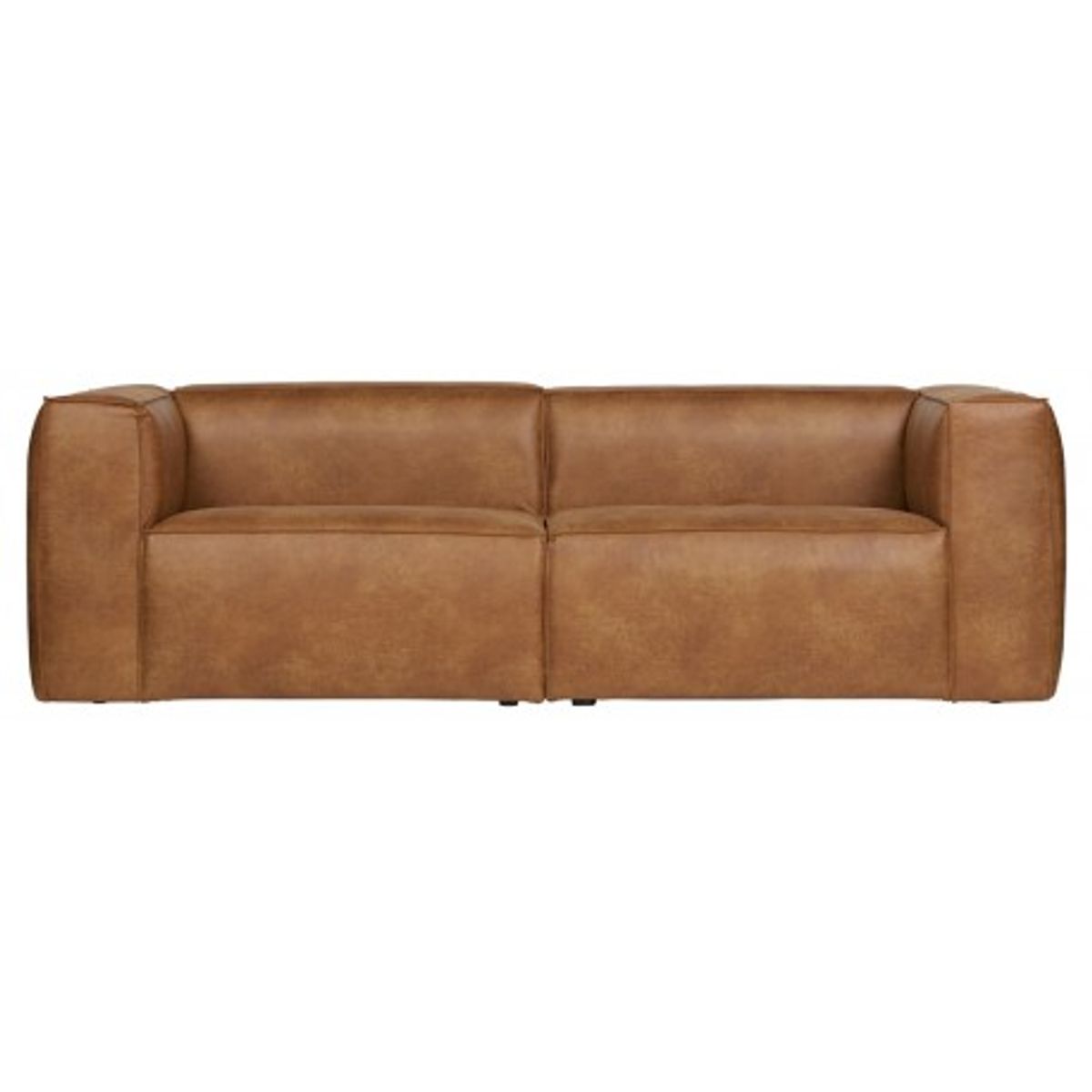 BEAN 3,5 personers sofa i læder 246 x 96 cm - Vintage cognac