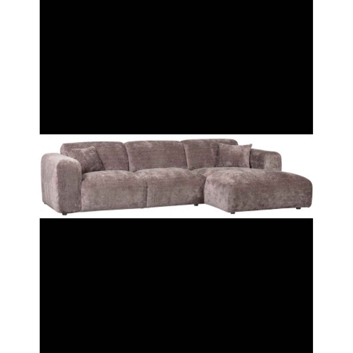 CLOUD Højrevendt Chaiselongsofa i chenille 280 x 165 cm - Taupe