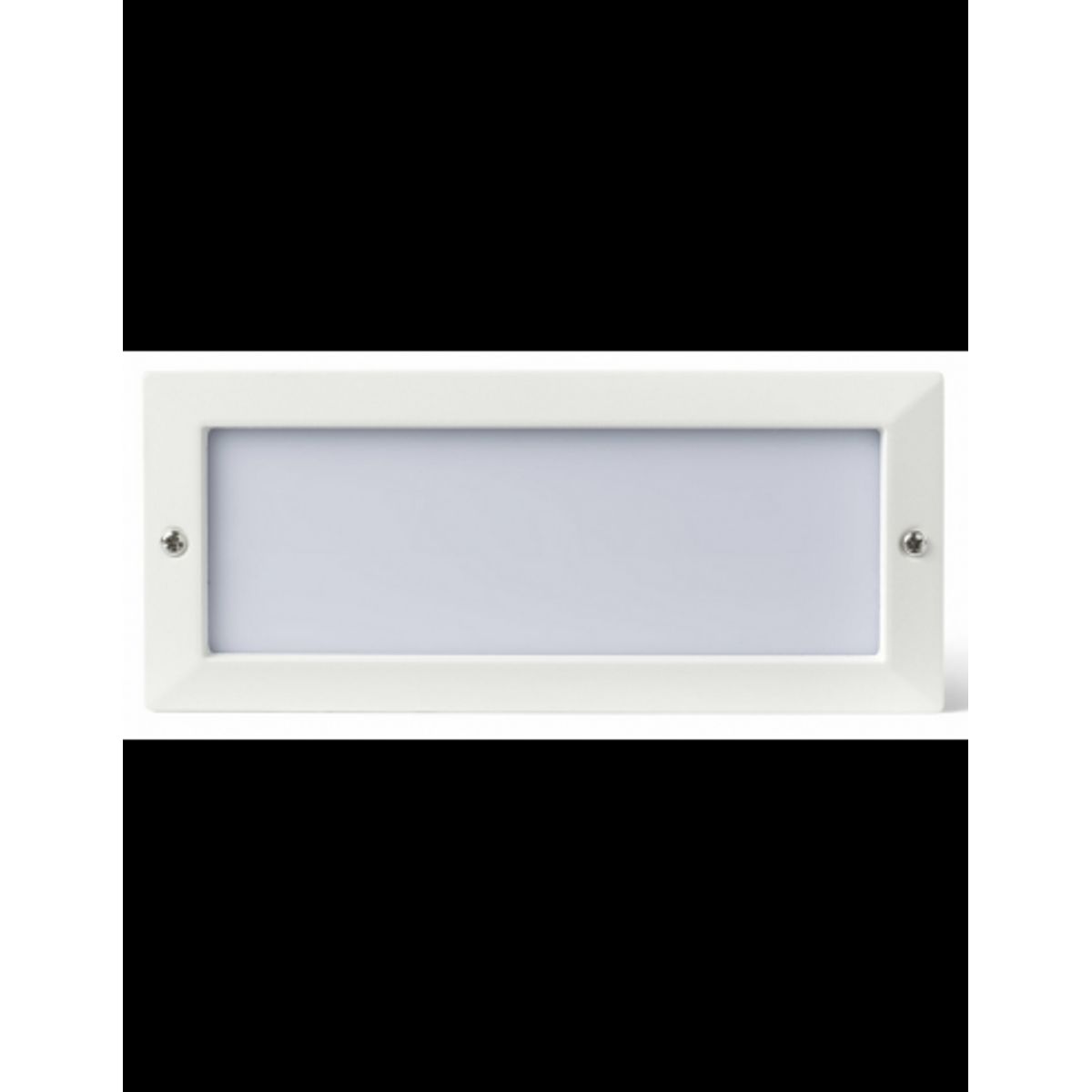 STRIPE Udendørs væglampe til indbygning i aluminium og polycarbonat 23,3 x 10 cm 5W SMD LED - Hvid/Hvid