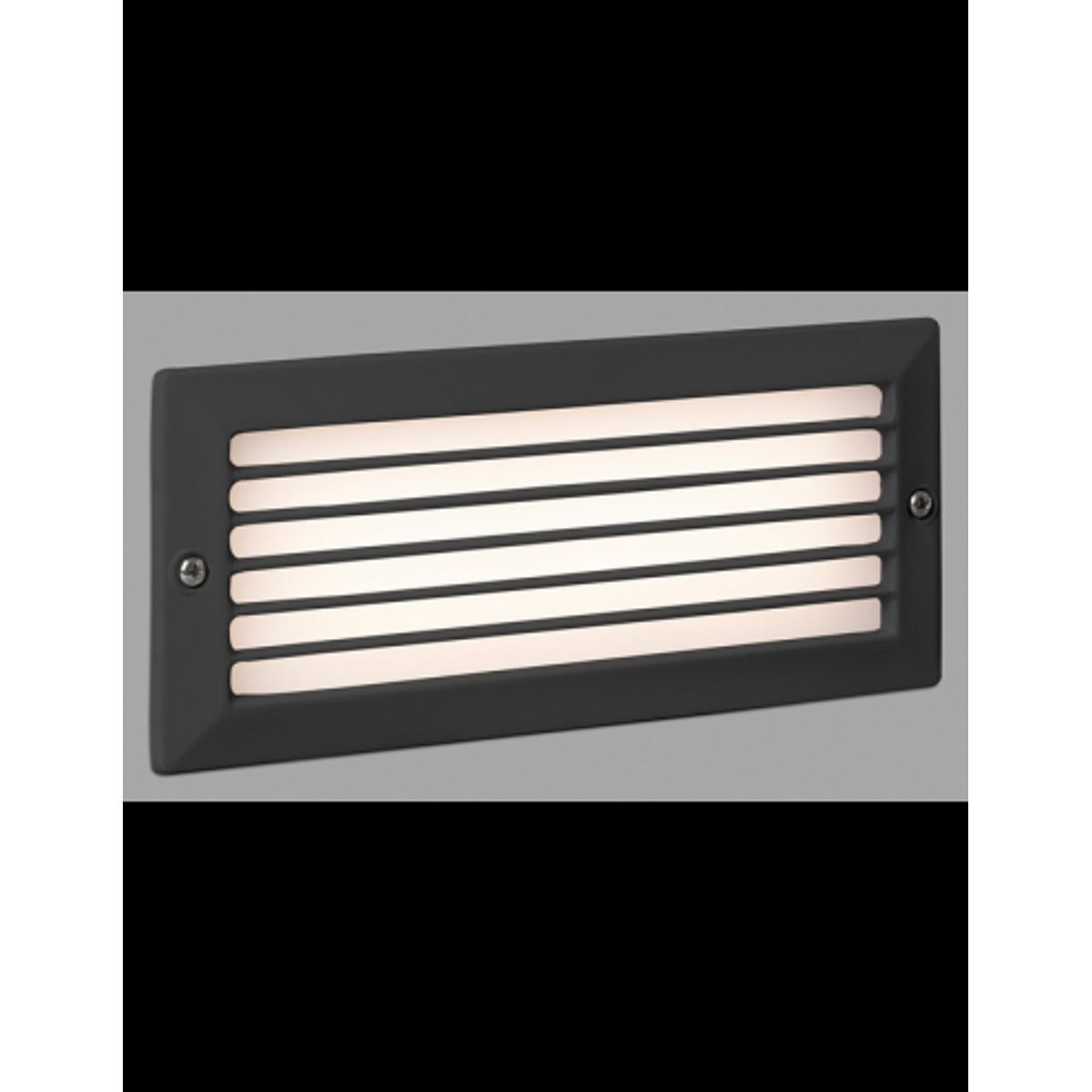 STRIPE Udendørs væglampe til indbygning i aluminium og polycarbonat 23,3 x 10 cm 5W SMD LED - Mørkegrå/Hvid