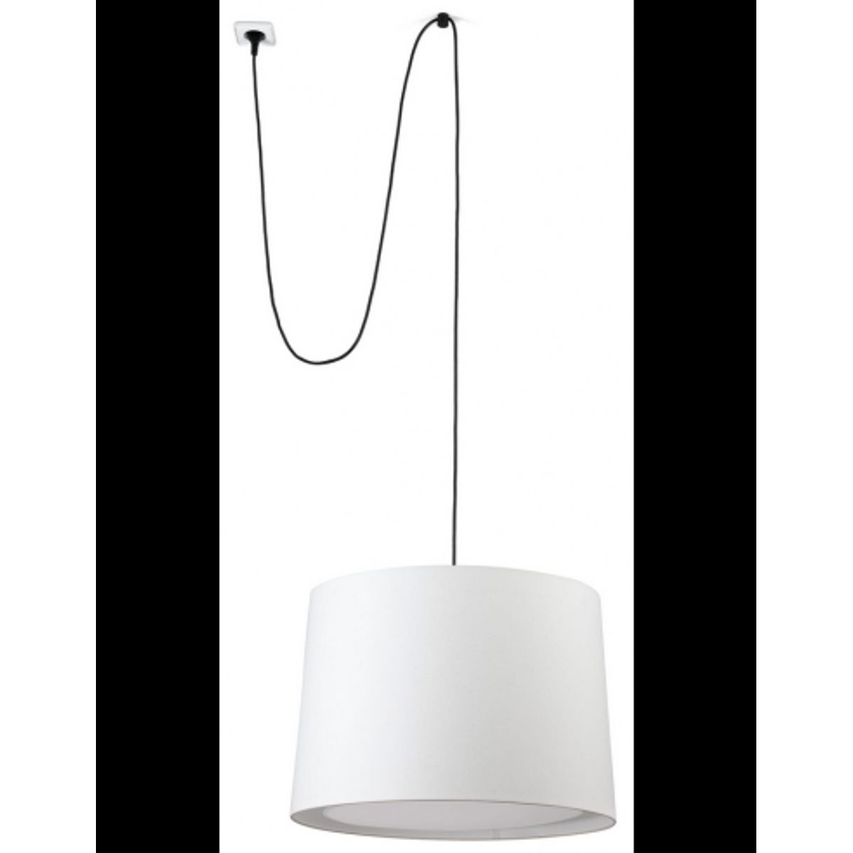 CONGA Loftlampe transportabel med strømstik Ø50 cm 1 x E27 - Hvid