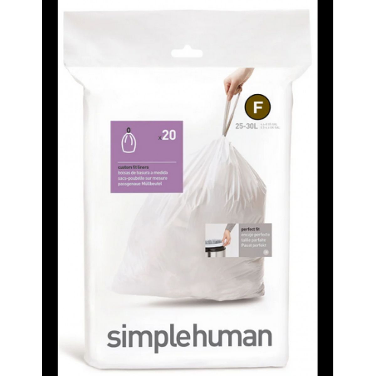 Simplehuman affaldsposer KODE F 20 stk., 25 - 30 liter