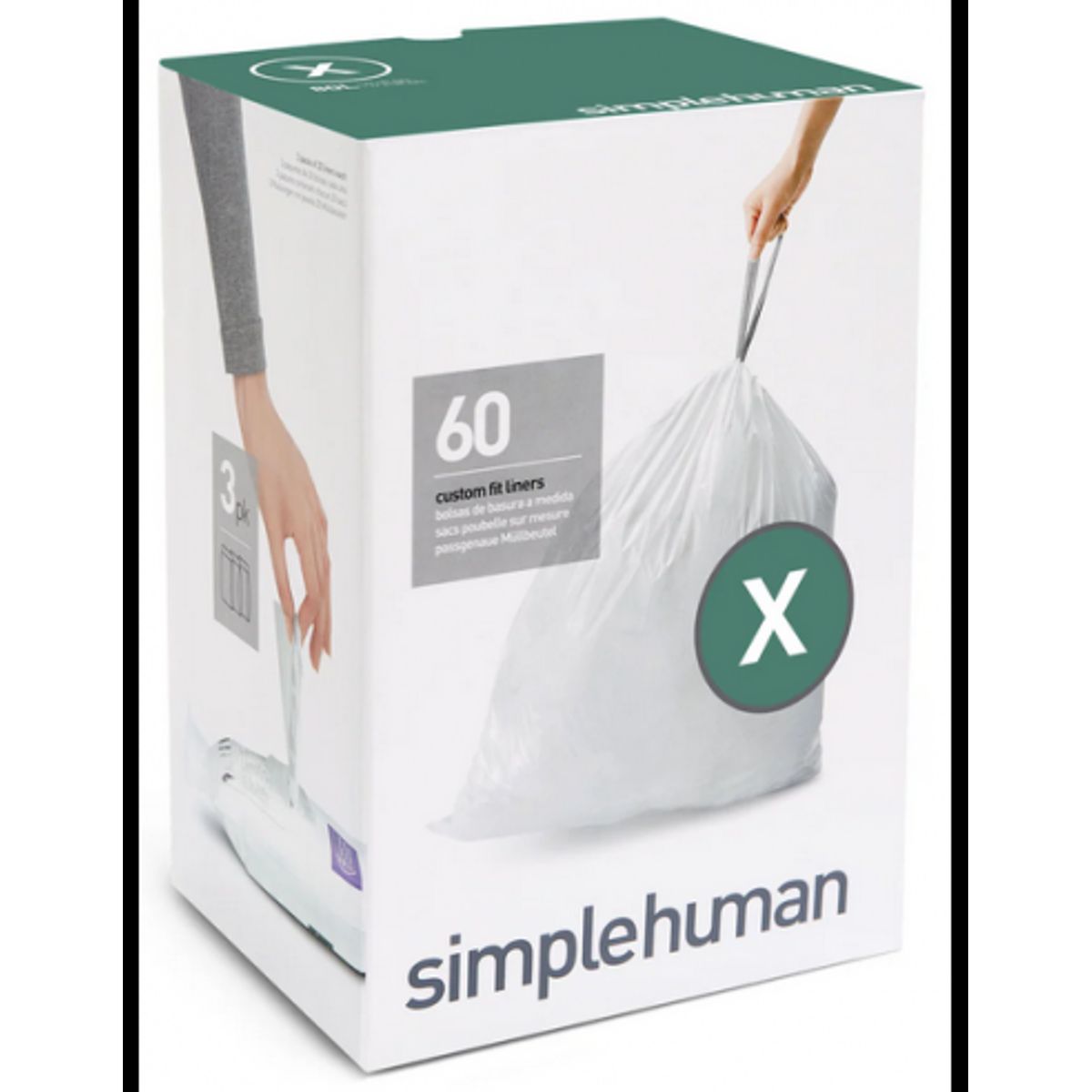 Simplehuman affaldsposer KODE X 60 stk.