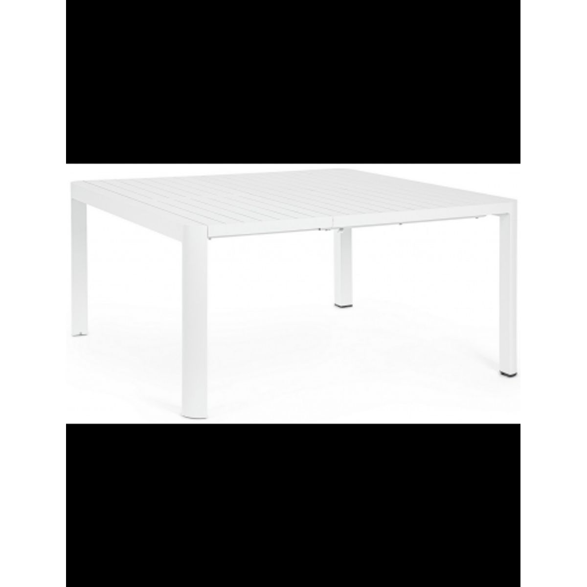 KIPLIN Havebord med udtræk i aluminium 97 - 149 x 149 cm - Hvid