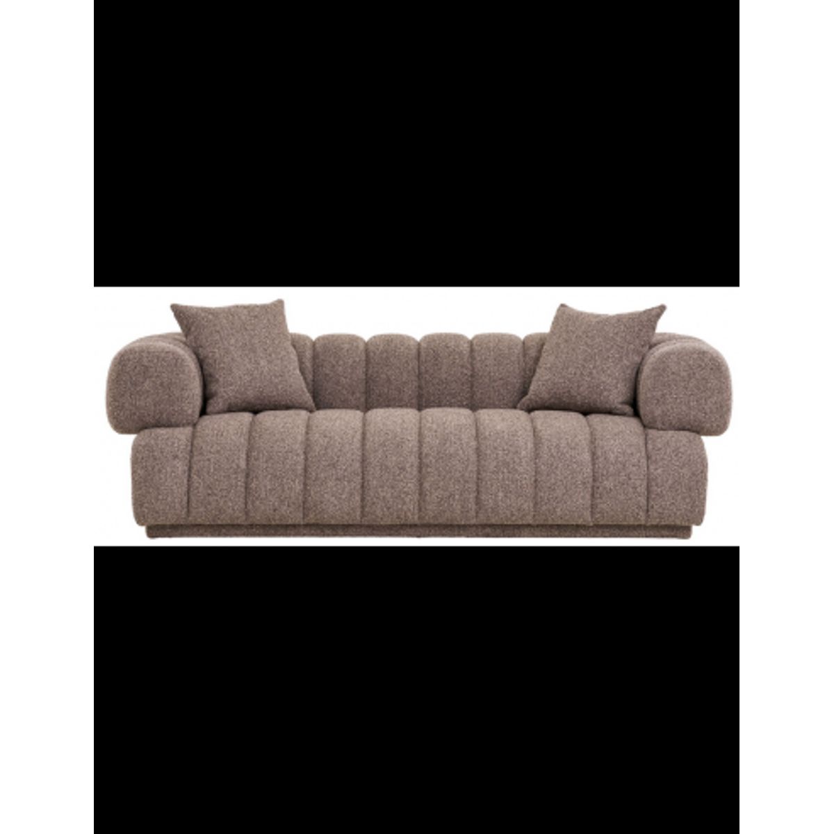 AURA Sofa til 3 personer i bouclé B226 x D106 cm - Brun