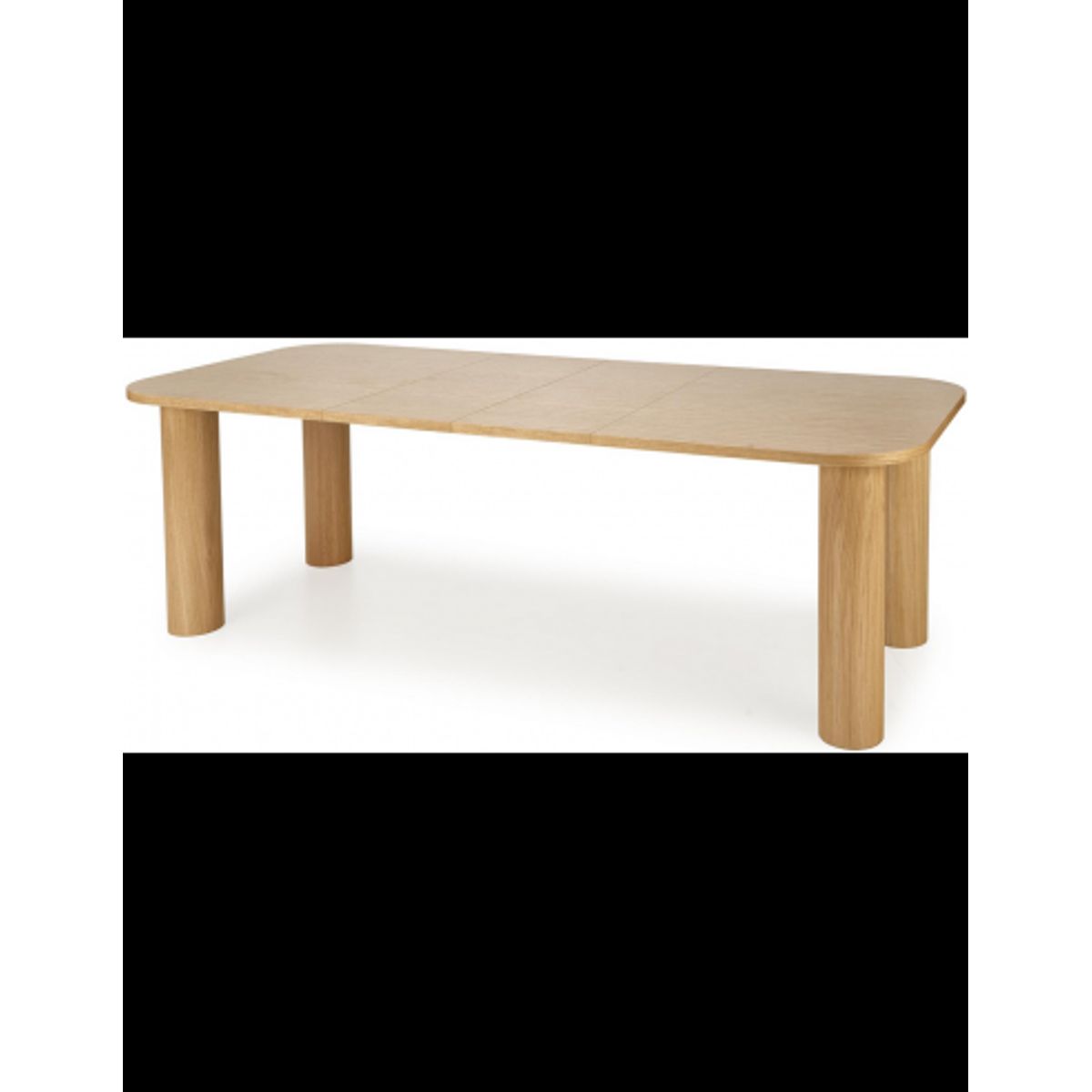 Spisebord med udtræk i MDF og egetræsfinér H77 x B160 - 240 x D100 cm - Eg