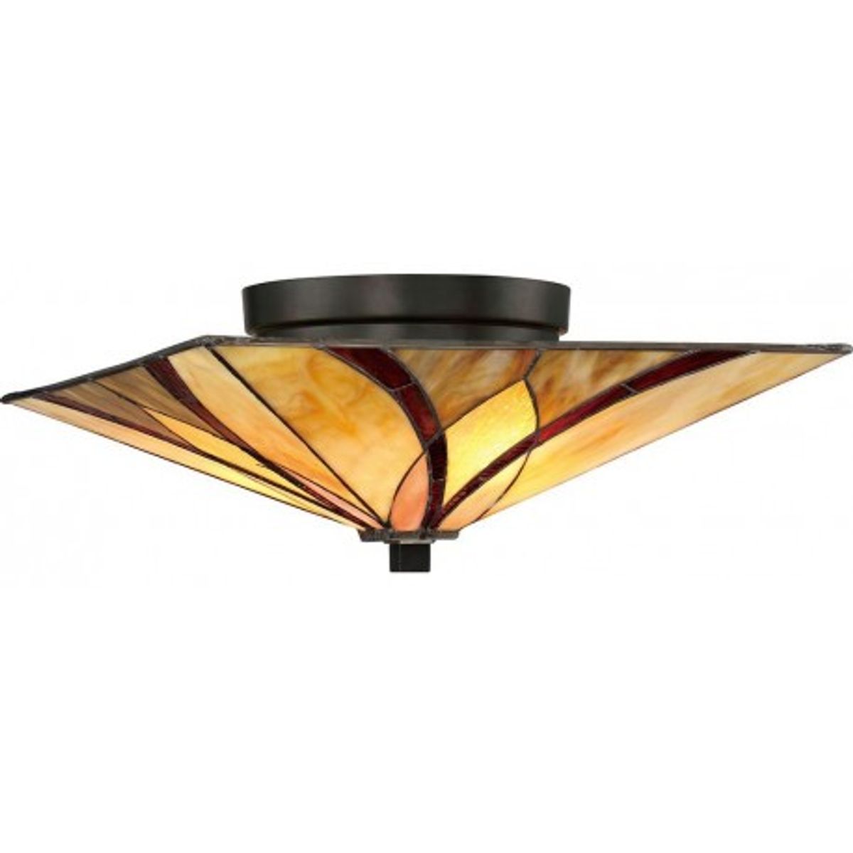 Asheville Tiffany Plafond Ø38,1 cm 2 x E27 - Mørk bronze