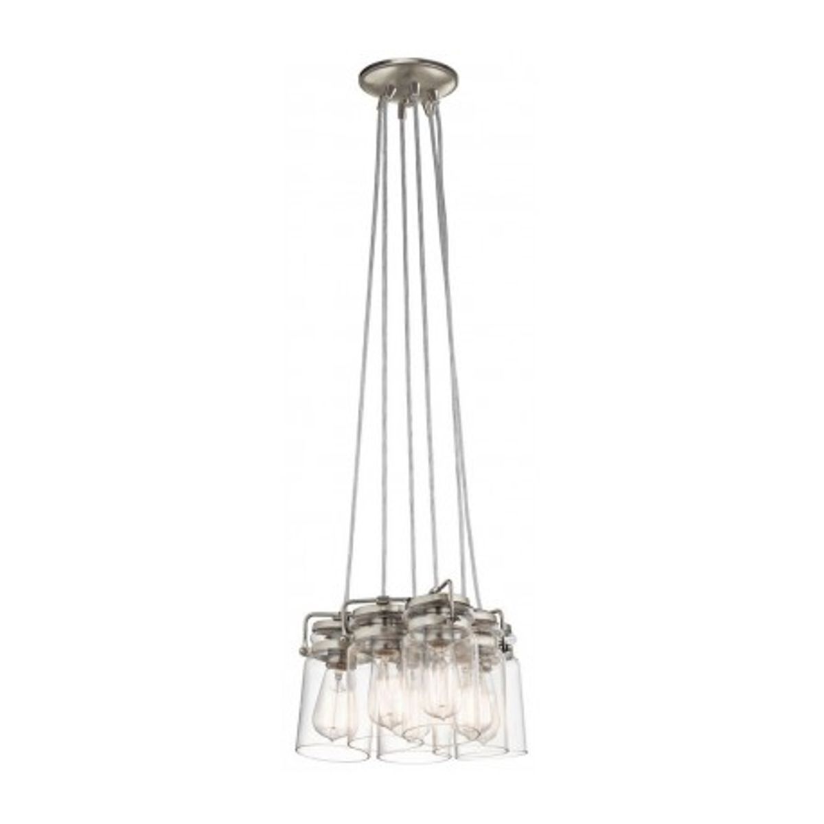 Brinley 6 Loftlampe Ø30,5 cm 6 x E27 - Børstet nikkel