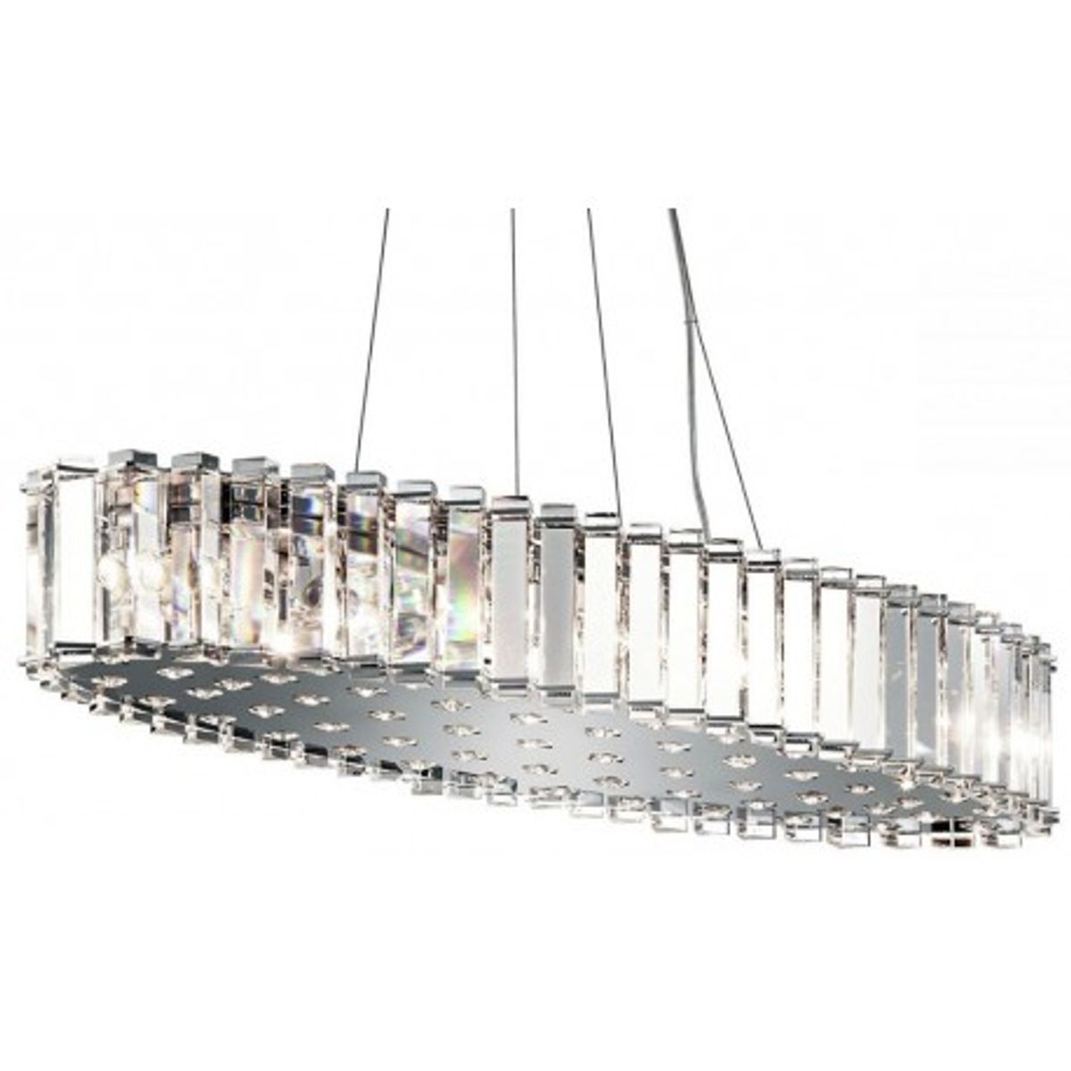 Crystal Lysekrone IP44 B89,4 cm 12 x G9 LED - Krom