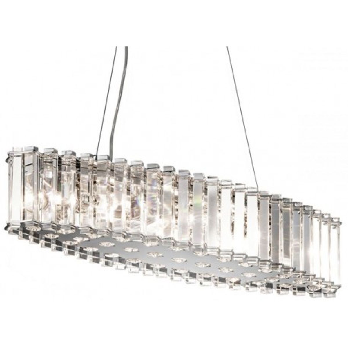 Crystal Lysekrone IP44 B65,4 cm 8 x G9 LED - Krom