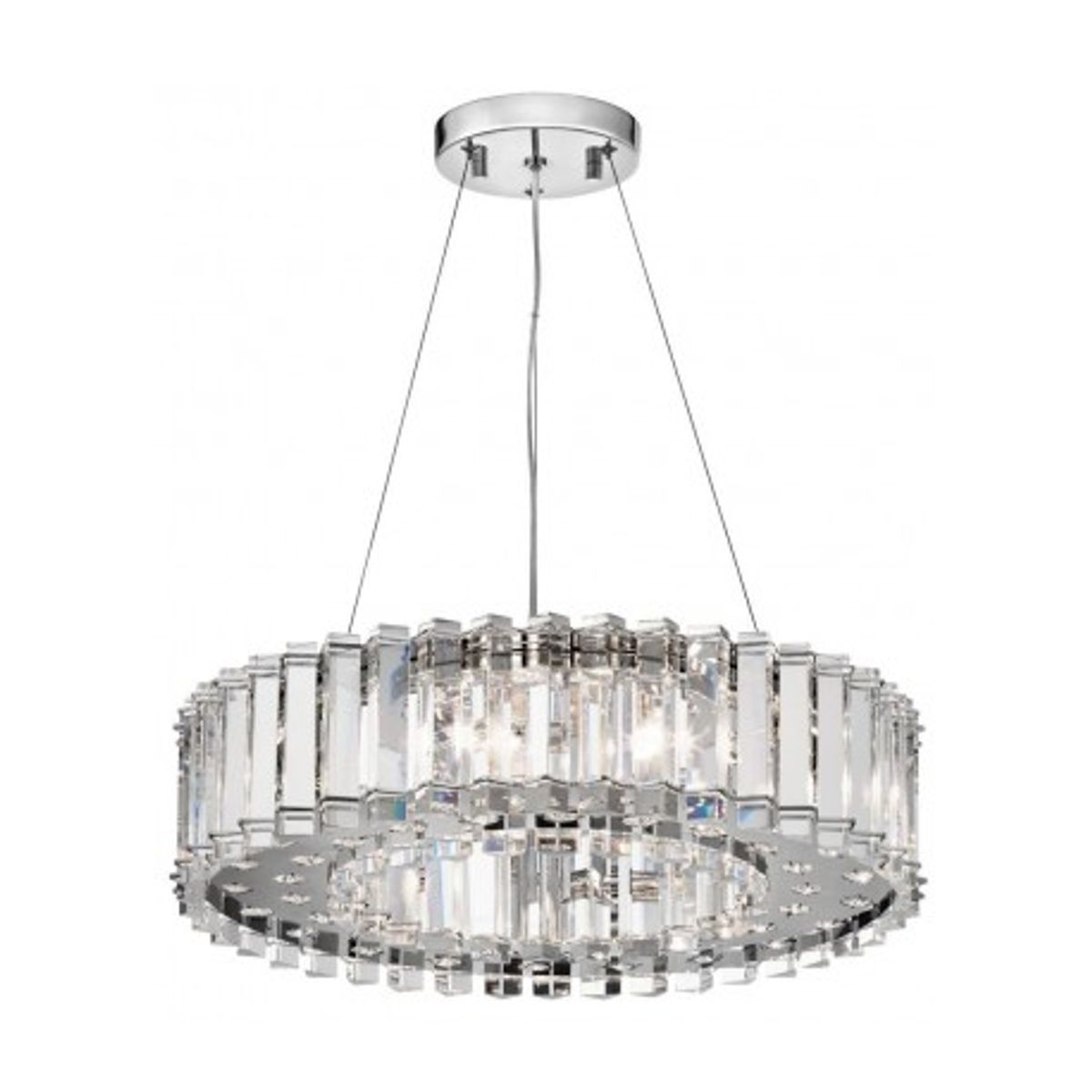 Crystal Lysekrone IP44 Ø52,7 cm 8 x G9 LED - Krom