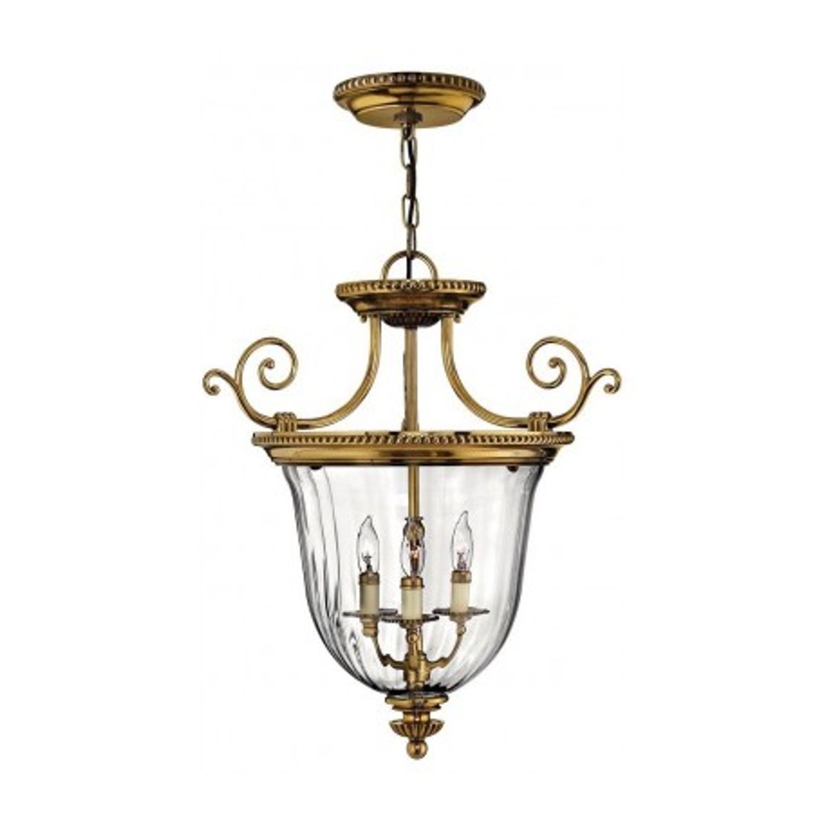 Cambridge Loftlampe Ø54 cm 3 x E14 - Brændt messing