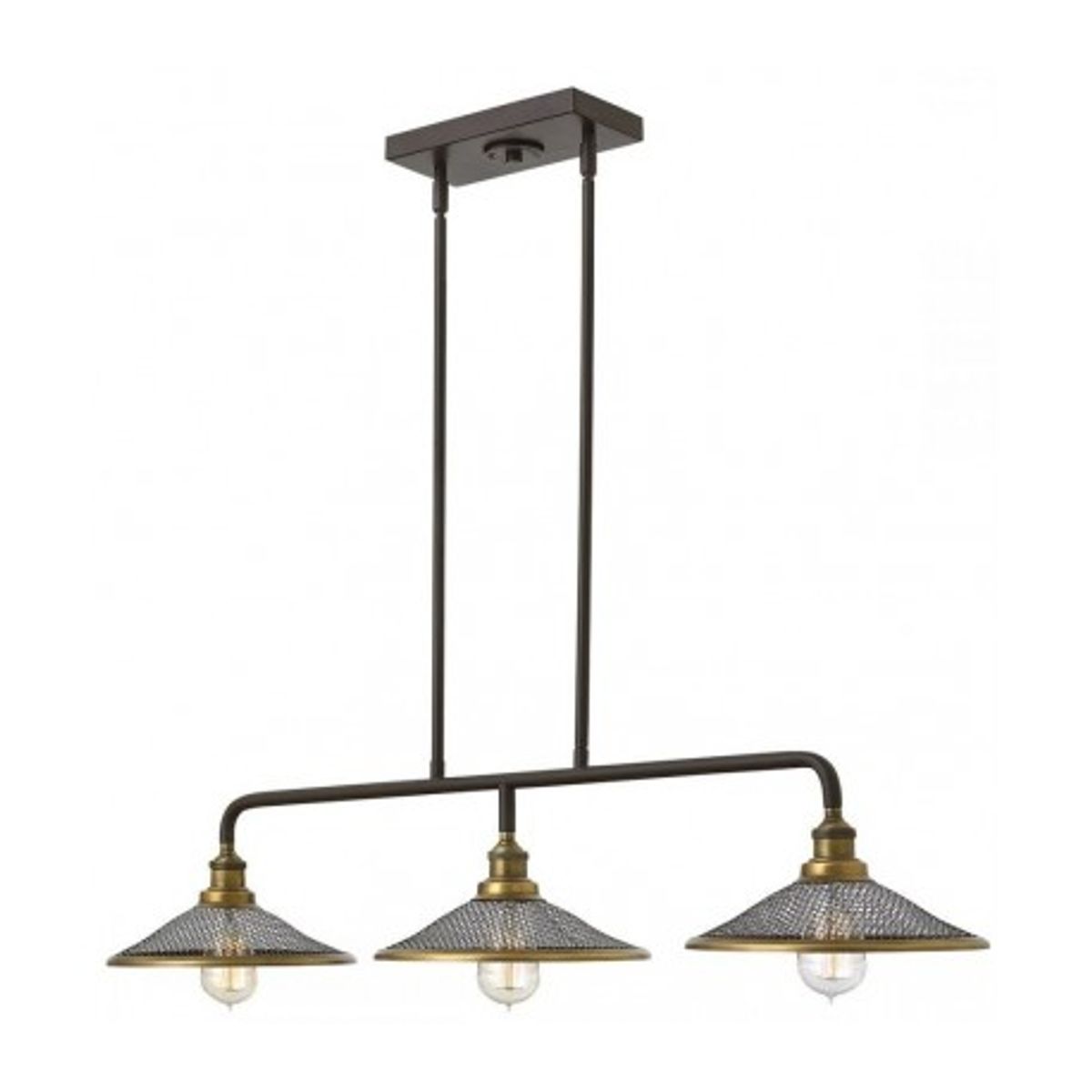 Rigby Loftlampe 102 x 25 cm 3 x E27 - Aldret bronze